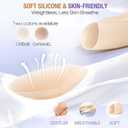 Nipple Covers for Women Reusable Silicone Nipple Covers Waterproof Sticky Pasties with Travel Case (Size 2 (Fits C-D Cups), Caramel-2pairs)