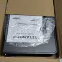 Titanker Folding Camping Table Small 2ft, Small Camp Table Portable with 50% Extra Space, Folding Picnic Set, Portable Beach Table, Car Camping Essentials, Aluminum Light & Solid (Small 24.4"L x 16.3"W x 20.9"H, Dark Oak Top & Black Frame)