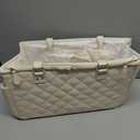 MOMCANDO Diaper Bag Tote with Dividers, Zipper, Top Cover and Strap, Larger Size with insulated storage bag - Beige