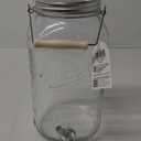 Mason 8L/8.45QT Dispenser with Wood Handle &amp; Metal Lid(Clear)