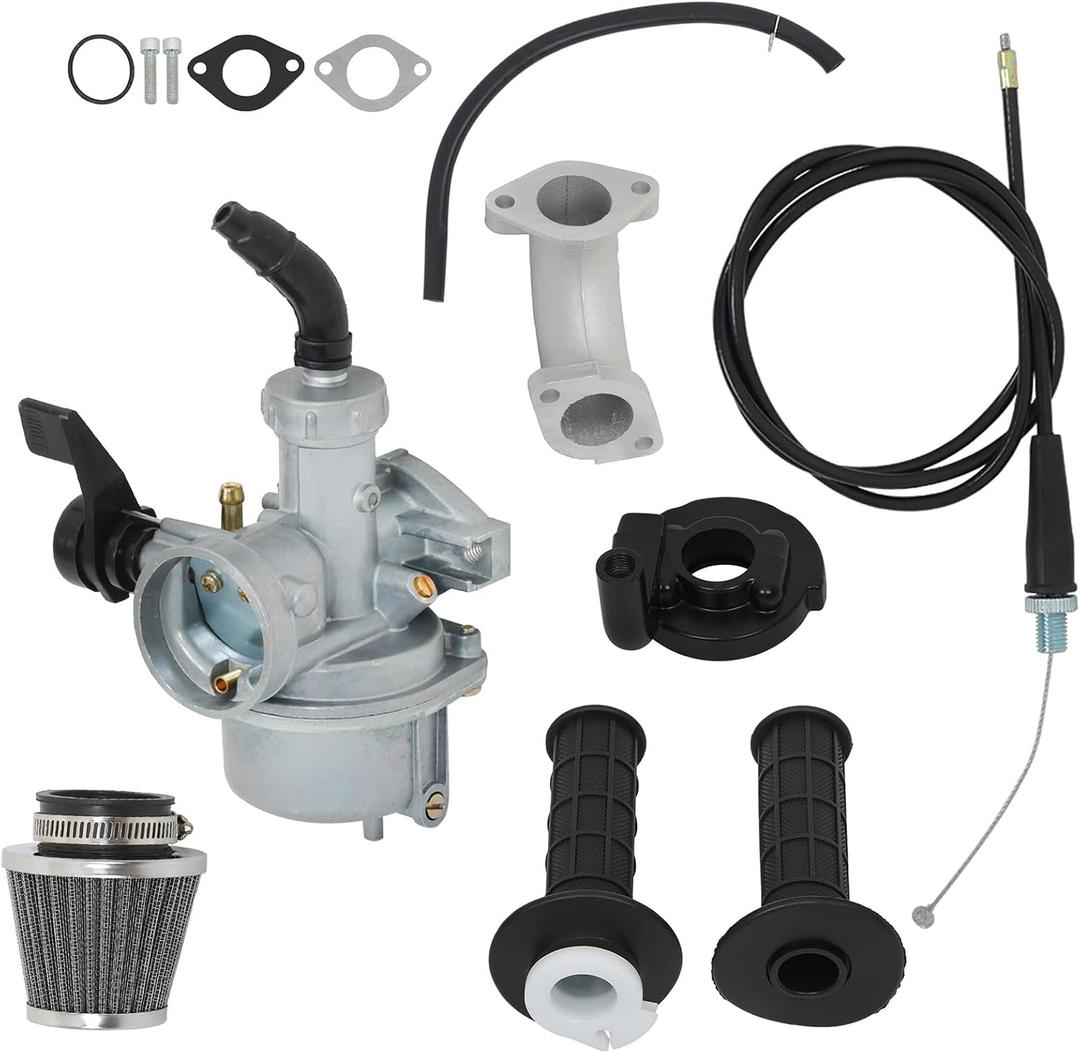 Carburetor Carb Replacement for Honda CRF70F 2004-2012 XR70R 1998-2003 with Air Filter Intake Throttle Cable
