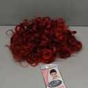 Red Curly Wigs for Black Women Short Afro Curly Wig with Bangs Soft Big Bouncy Fluffy Kinky Curly Synthetic Cosplay Wig (Ombre Red,14Inch)