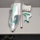 Shark Steam Mop with 2 Machine Washable Dirt Grip Pads, Removable Water Tank, Lightweight, Steam Cleaner for sealed Hard Floors, Marble, Stone, Hardwood, Tile, Laminate, White/Seafoam, S1000