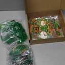 Zonlianxin 42PCS St. Patrick's Day Shamrock Necklace Clover Green Bead Party Favors Novelty St Patrick's Day Shot Glasses Bead Necklaces Irish Beer Decorations Supplies