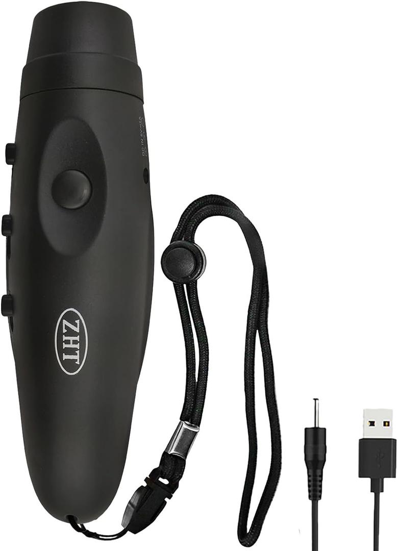 ZHT Electronic Whistles for Referees with USB Charging, 3 Tone High Volume Emergency Whistle for Referee Coaches Teacher, Outdoor Camping Hiking Boating Safety Whistles with Lanyard (Black)
