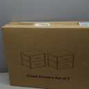 BOLUO Stackable Storage Drawers Closet Organizers and Storage Fabric White 2 Drawer Dresser for Bedroom 2 Packs Modern