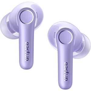 EarFun Air Pro 4 Adaptive Hybrid Noise Canceling Wireless Earbuds, Qualcomm Snapdragon Sound, aptX Lossless, 6 Mics AI CVC 8.0 Call, LDAC Hi-Res Audio, 52H Playtime, Bluetooth 5.4, Violet