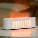 Essential Oil Diffuser White, Fireplace Fire Flame Aromatherapy Diffuser, 260ML Cool Mist Humidifier, Scent Aroma Diffuser with 7 Colors Light, Timer and Auto-Off, Perfect for Home Bedroom Office