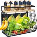 Magnetic Shelf for Fridge, Spice Snacks Fruit Vegetable Storage Container for Refrigerator Kitchen Counter Cabinet Laundry