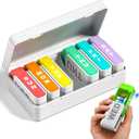 Betife Removable Travel Pill Organizer, Weekly Pill Organizer for 1 Time a Day with Easy Sliding Drawers, Large Pill Box with Airtight Seals for Supplements and Vitamins, White