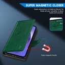 ZZXX for Samsung Galaxy A54 5G Wallet Case with [RFID Blocking] Card Slot Kickstand Magnetic Closure Leather Flip Fold Protective Phone Case for Samsung Galaxy A54 Phone Case Wallet(Green-6.5 inch)