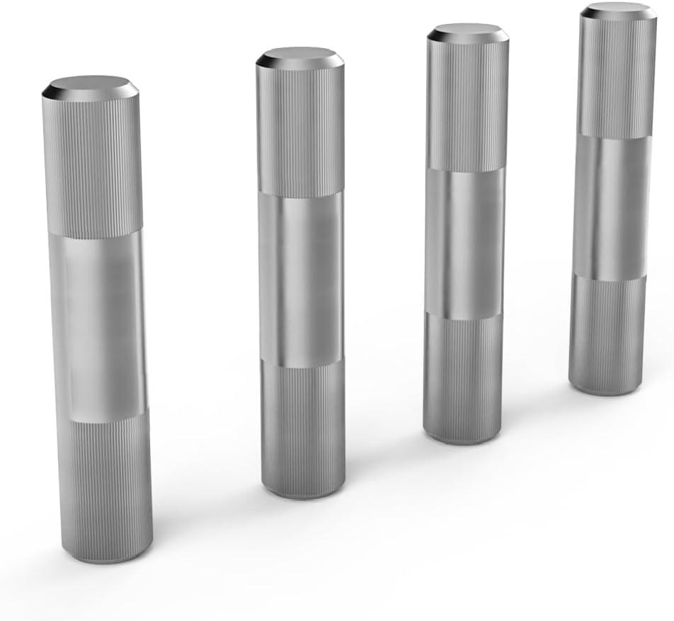 8 x 4PCS Stainless Steel Dowel Pins Cylindrical Shelf Support Nails for Artificial Water Grass Wall Base (White)