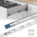 goldenwarm 5 Pair Soft Close Drawer Slides 20 Inch  Heavy Duty Full Extension Drawer Glides, Ball Bearing Side Mount Cabinet Rails, 100 LB Capacity Smooth Quiet Close for Kitchen Furniture Drawers
