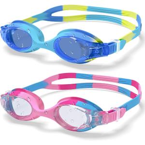 Aegend Swim Goggles for Kids 3-8 - Anti-Fog Anti-Leaking Comfort Fit Toddler Goggles for Swimming