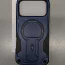 Goton for iPhone 17 Pro Max Case with Privacy Tempered Glass Screen Protector & Camera Lens Protector, Compatible with MagSafe, Invisible Kickstand, Shockproof Phone Cover, Blue