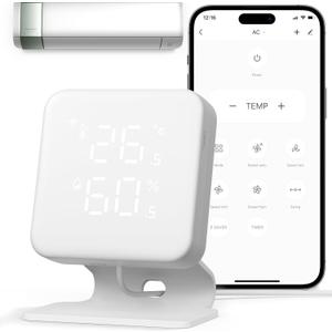 WOOX Smart Air Conditioner Controller, WiFi IR Remote Control for Mini Split, Portable, Window AC & Heat Pumps, Home Automation Controllers, Quick & Easy DIY Installation, Compatible with Alexa/Google