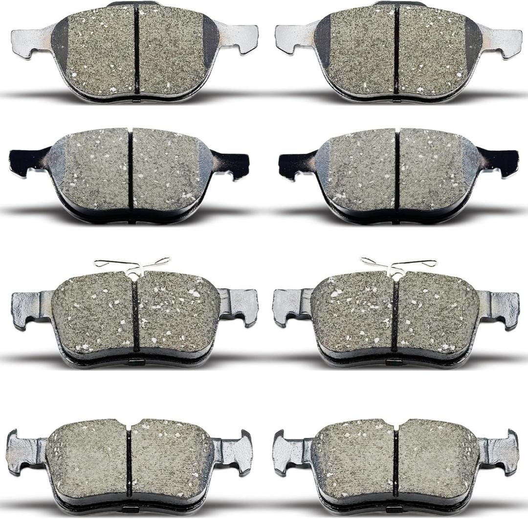 D1044 D1665 Front Rear Ceramic Brake Pads Set 8pcs Fit For 2017 2018 2019 Ford Escape 2.5L/FWD And With 1.5L