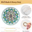 7 Pieces Plate Hangers for Wall 16-20 Inch, Stainless Steel Invisible Wire Decorative Plate Hanger Adjustable and Stretchable,with Metal Hooks for Wall Displaying Plates Decorative & Arts(Gold)