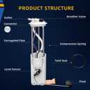 DWVO Fuel Pump Compatible with 1997-2000 Chevy S10/GMC Sonoma/Isuzu Hombre 2.2L L4