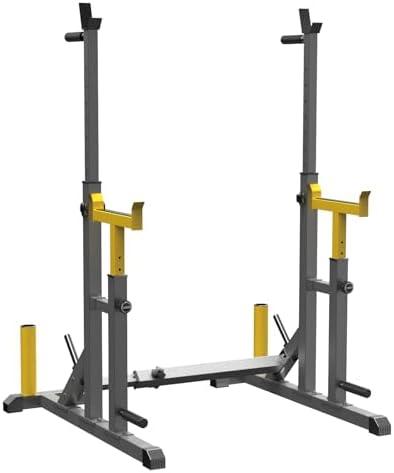 K KiNGKANG Adjustable Squat Rack,Multi-Function Barbell Rack for Weight Lifting and Home Gym Fitness Workout Portable Squat Bench Press,Load 690LBS
