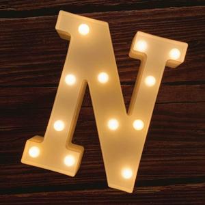 MUMUXI Marquee Light Up Letters | Large Light Up Numbers | Battery Powered and Bright with Every Letter of The Alphabet | for Wedding, Birthday, Party, Celebration, Christmas or Home Decoration (N)