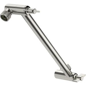 Lordear Shower Extension Arm Brushed Nickel, 11 Inch Wall Mounted Extender Rainfall Adjustable Extension Shower Head Arm, Easy for Any Shower Angles