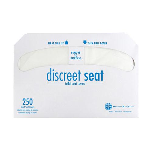 Hospeco® Discreet Seat® Toilet Seat Covers, Half Fold, 250/pk - 4 pks/cs