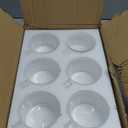 Eccliy 6 Pcs Vintage Coffee Mugs 14 oz Glass Stackable Tea Cups Embossed Glass Cups Coffee Cup Vintage Glassware with Handle for Cappuccino Latte Cereal Yogurt Beverage Dessert Water (Clear)