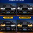 DUOFU365 DRL Led Light for Car, Switchback Led Strip Light, 2Pcs 24inches Dual Color Sequential Turn Signal Strip (Amber/Yellow & White)