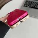 Magnetic Case for iPhone 16 Pro Phone Case for Women, Matte Luxury Soft Metallic Luster Design with Camera Lens Protector, Compatible with Magsafe Case for iPhone 16 Pro 6.3"-Black