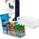 CLEARSPACE Plastic Pantry Organization and Food Storage Bin Great Kitchen Fridge Organizer Bins, 2 Pack