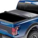 VEVOR Truck Bed Cover, Roll Up Truck Bed Tonneau Cover, Compatible with 2009-2024 Ford F-150 Styleside 5'5" Bed, 5.5 x 5.4 ft Bed, Soft PVC Material, 100% Bed Access Roll Up Tonneau Cover, Soft Roll-Up