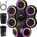 Music Boxing Machine for Adults, Large Size Music Punching Machine with Gloves, Interactive Wall Mounted Electronic Boxing Target with 11 Modes & 9 Speeds, Gift for Men and Kid (RGB Light)