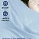 Extra Deep Queen Sheet Set - 4 Piece Breathable & Cooling Bed Sheets - Easily Fits 18 to 24 inch Mattress - Ultra Soft, Wrinkle & Fade Free w/ Extra Deep Pockets - Hotel Luxury Bedding - Light Blue