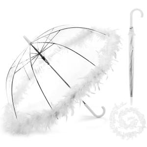 Geetery Clear Dome Umbrella for Prom Wedding, Large 34.6" Fancy Clear Bubble Prom Umbrella for Graduation, Wedding Second Line, Bridal Shower & Outdoor Events, Parasol