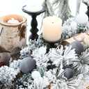 Sea Team 16-Pack Flocked Velvet Cloth Christmas Tree Ball Ornaments Set, Hanging Velour Baubles, Shatterproof Plastic Decorations for Xmas Tree, Wreath, Garland, 80mm/3.15 Inches, Gray (Grey)