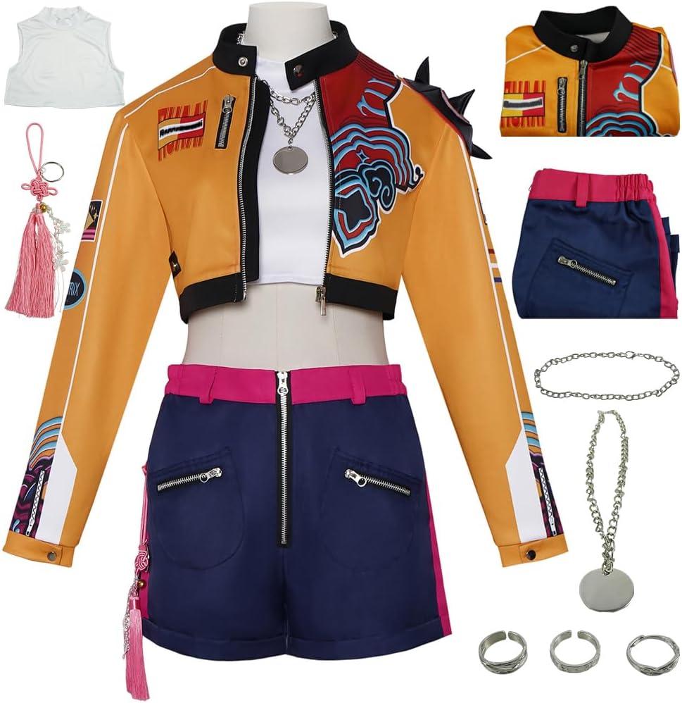 Costume Outfit Jacket Vest Necklace Pants Adults Womens Uniforms Outfits, (X-Small)