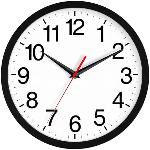 Amazon.com: Rohioue 14 Inch Wall Clock Modern Battery Operated Silent Non Ticking Large Analog Clock for Living Room Office Home Bedroom Kitchen Bathroom(Black) : Home & Kitchen