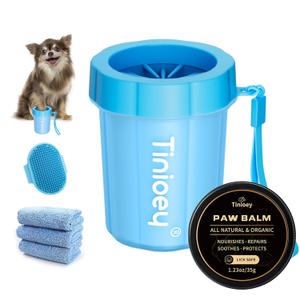 Dog Paw Cleaner for Small Dogs, Dog Paw Washer, Muddy Paw Cleaner, Pet Foot Cleaner, Dog Paw Protector Kit (Blue)