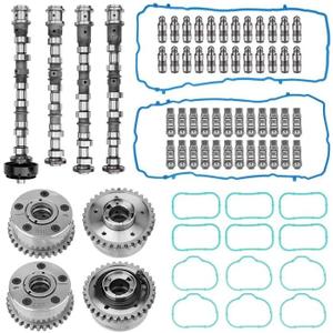 Intake & Exhaust Camshaft Kit with VVT Sprocket Cam Phaser Gear, Rocker Arm and Lifter, Gaskets Compatible with Dodge Chrysler Jeep Ram 3.6L Pentastar V6 Engine Replace# 5184377AH 5184369AH 5184332AA (2011-2016, Cam Lifter Kit + VVT Sprocket)