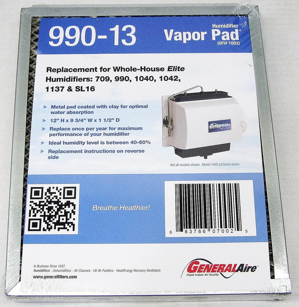 OEM GeneralAire 990-13 Evaporator Pad Media Filter for 709 990 1040 1042 1137 SL16
