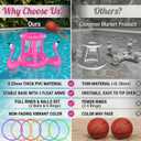 Uniqhia Pool Floats Toys Set, 2-in-1 Floating Basketball Hoops & Pool Ring Toss, Fun Summer Water Games for Kids Ages 8-12