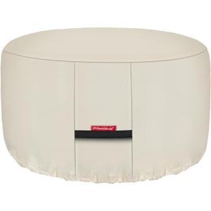 Porch Shield Fire Pit Cover - Waterproof 600D Heavy Duty Fade Resistant Round Patio Fire Bowl Cover Beige - 44 inch