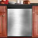 Silver Brushed Stainless Steel Dishwasher Magnetic Cover,Silver Dishwasher Magnet Cover, Refrigerator Panel Decal, Reusable,Suitable for Kitchen Appliance Decoration,23"x26"
