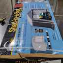 ShelterLogic 10' x 10' Shed-in-a-Box All Season Steel Metal Peak Roof Outdoor Storage Shed with Waterproof Cover and Heavy Duty Reusable Auger Anchors, grey