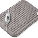 Beurer Small Ultra-Soft Fast Heating Pad for Neck, Elbow, Knee, Shoulder, Cramps and Back Pain Relief, 6 Temperature Settings, Machine Washable, Auto Shut-Off, Overheat Protection, Grey