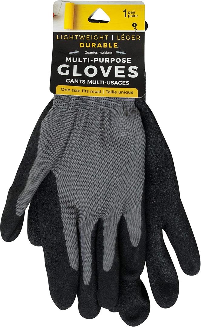 Jacent Multi-Purpose Gloves With Nitrile Coating, Lightweight and Durable - One Size Fits Most