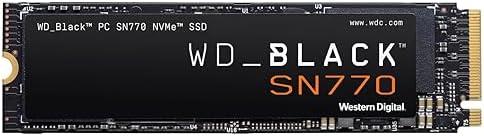WD_BLACK 1TB SN770 NVMe Internal Gaming SSD Solid State Drive - Gen4 PCIe, M.2 2280, Up to 5,150 MB/s - WDS100T3X0E - [Previous Generation]