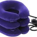 Jaximy Neck Stretcher, Cervical Traction Device, Neck Traction Device, Neck Pain Relief, Adjustable Inflatable Neck Brace & Neck Stretcher Cervical Traction, Neck Decompression Home Use (Purple)
