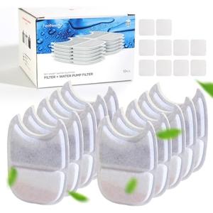 FEELNEEDY 9 Pack Pet Water Fountain Filter Replacement for 135 fl oz/4L Wilreless Cat Water Fountain (for YPD-C004S,YPD-C004P)
